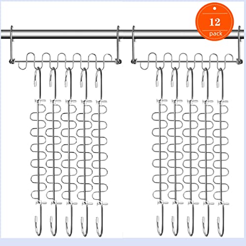 YITONGDA 12 Pack Space Saving Magic Hangers, Metal Clothes Hangers Closet Hangers Organizer