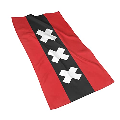 TSHIGO Amsterdam City Flag Towel 27.5x16 Inches Absorbent Hand Towel Superfine Fiber Bathroom Washcloth