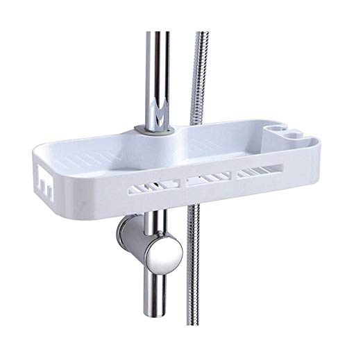 G-Tree ABS Shower Shelf Bathroom Shower Caddy Rack Organizer for Soap Shampoo Conditioner with Two Hidden Hooks Detachable Shower Storage NO Drilling Wall Mounted Suitable for 22 mm, 24 mm, 25 mm