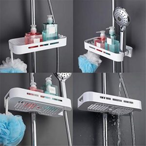 G-Tree ABS Shower Shelf Bathroom Shower Caddy Rack Organizer for Soap Shampoo Conditioner with Two Hidden Hooks Detachable Shower Storage NO Drilling Wall Mounted Suitable for 22 mm, 24 mm, 25 mm