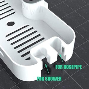 G-Tree ABS Shower Shelf Bathroom Shower Caddy Rack Organizer for Soap Shampoo Conditioner with Two Hidden Hooks Detachable Shower Storage NO Drilling Wall Mounted Suitable for 22 mm, 24 mm, 25 mm