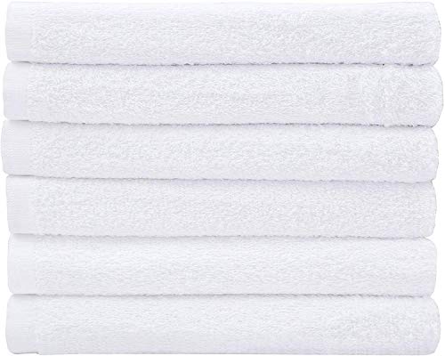 Utopia Towels Premium Bundle - 1 Cotton Washcloths White (12x12 inches), Pack of 24 with Flour Sack Dish Towels, 12 Pack - 28 x 28 Inches and Dish Towels 12 Pack - 15 x 25 Inches