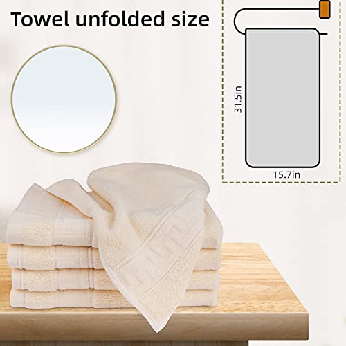 ESAER Cotton Washcloths,Hand Towels Set 100% Cotton Premium Ring Spun Cotton Ultra Soft & Highly Absorbent Washcloths 31 x 15.7 inches Bath Wash Face Cloths for Adults Hotel & Spa Quality