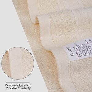 ESAER Cotton Washcloths,Hand Towels Set 100% Cotton Premium Ring Spun Cotton Ultra Soft & Highly Absorbent Washcloths 31 x 15.7 inches Bath Wash Face Cloths for Adults Hotel & Spa Quality