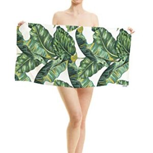 oFloral Hand Towels Cotton Washcloths Jungle Leaf Seamless Floral Pattern,Comfortable Super-Absorbent Soft Towels for Bathroom Beach Kitchen Spa Gym Yoga Face Towel 15X30 Inch