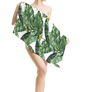 oFloral Hand Towels Cotton Washcloths Jungle Leaf Seamless Floral Pattern,Comfortable Super-Absorbent Soft Towels for Bathroom Beach Kitchen Spa Gym Yoga Face Towel 15X30 Inch