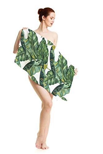 oFloral Hand Towels Cotton Washcloths Jungle Leaf Seamless Floral Pattern,Comfortable Super-Absorbent Soft Towels for Bathroom Beach Kitchen Spa Gym Yoga Face Towel 15X30 Inch