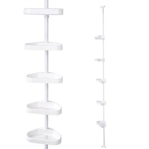 5 layers shower corner pole caddy shelf holder bathroom storage rack organizer