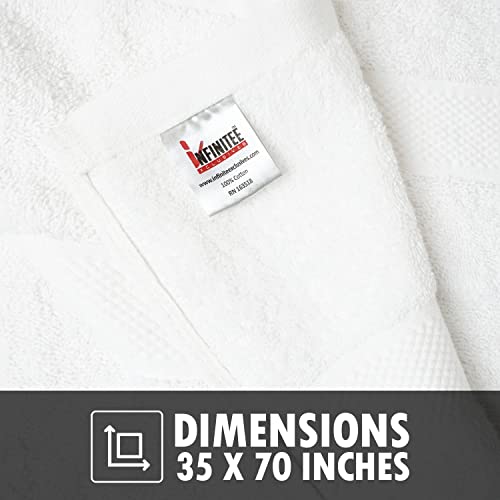 Premium White Bath Sheets Towels for Adults – 2 Pack Extra Large Bath Towels 35x70-100% Soft Cotton + Washcloths Set – Pack of 12, 13x13 Inches 100% Cotton Wash Cloths for Your Body and Face Towels