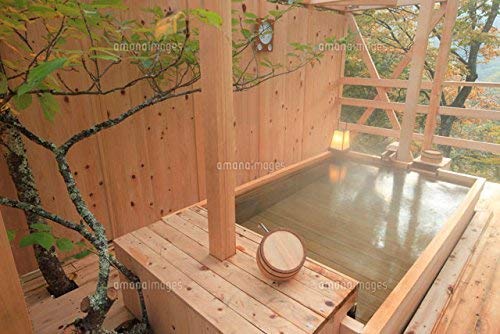 Youbi Made in Japan Onsen Goods Hinoki Pure Wood Bath Stool H6.2 Inches 12401