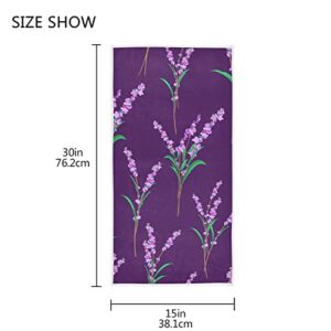 Lavender Purple Hand Towels for Bathroom Ultra Soft Absorbent 15 x 30 Inch - Lavender Purple Small Bath Towel Guest Towels Wingertip Towels for Kitchen, Hotel, Gym and Spa