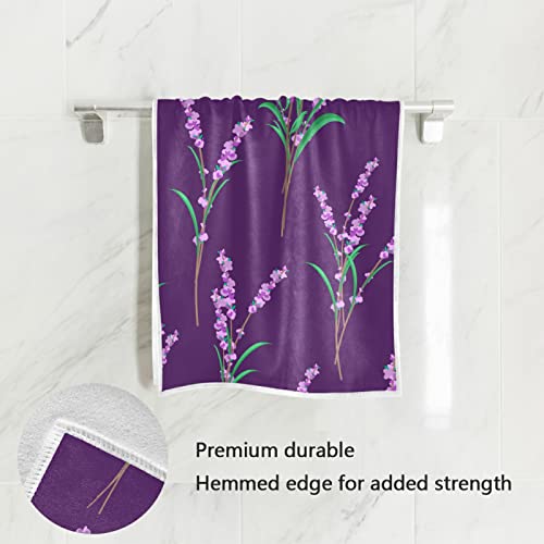 Lavender Purple Hand Towels for Bathroom Ultra Soft Absorbent 15 x 30 Inch - Lavender Purple Small Bath Towel Guest Towels Wingertip Towels for Kitchen, Hotel, Gym and Spa