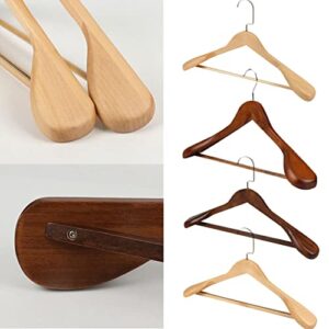 yu2d 🌹🌹 high-grade wide shoulder wooden coat hangers - solid wood suit hanger（g）