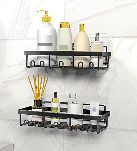 2-pack shower caddy shower shelves, no drilling traceless adhesive bathroom storage organizer shelves for Bathroom Washroom Restroom Toilet Kitchen