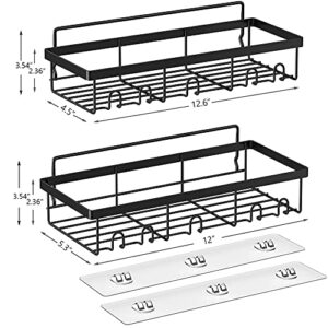 2-pack shower caddy shower shelves, no drilling traceless adhesive bathroom storage organizer shelves for Bathroom Washroom Restroom Toilet Kitchen