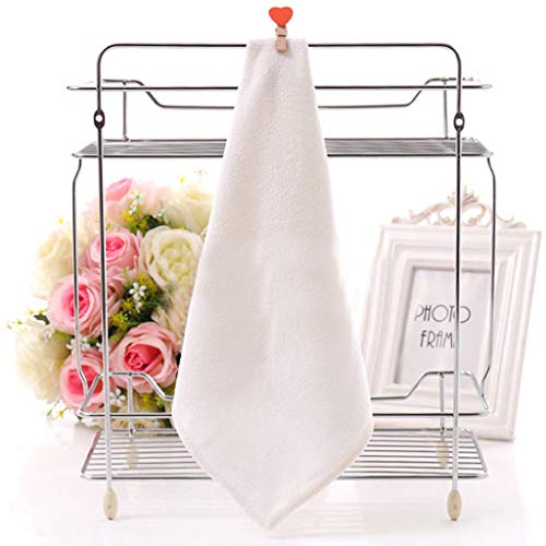 PINGPING Multifunctional 10PC Car Home White Towel Cleaning Towel Microfiber Cleaning Supplies Fast Drying Washcloth (White, One Size)