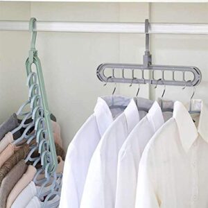 Magic Space Saving Closet Hanger Foldable Non Slip Clothes Hangers 360 Degrees Rotation (Pack of 4) (Beige)