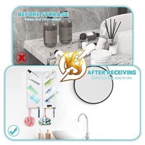 KMOTASUO 2 Pack Acrylic Shower Shelves, Clear Bathroom Shower Caddy Organizer, Wall Mounted Shampoo Holder for Shower, Bath Shelf Storage Rack for Everything Rust Proof No Drilling