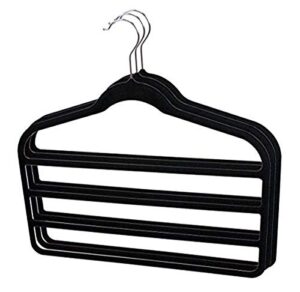 home basics pant closet (pack of 3), black trouser hanger