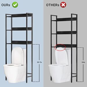 ODIKA Over The Toilet Storage, 3-Tier Over-The-Toilet Space Saver Organizer Rack, Freestanding Bathroom Organizer, Gray