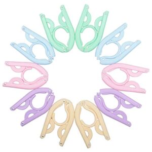 10 pcs travel hangers folding hangers portable clothes hangers foldable, non-slip, lightweight for home and travel