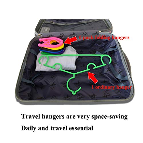 10 PCS Travel Hangers Folding Hangers Portable Clothes Hangers Foldable, Non-Slip, Lightweight for Home and Travel
