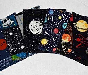 1 Ply 12x12 Inches Set of 5 Printed Flannel Paperless Towels Out of This World