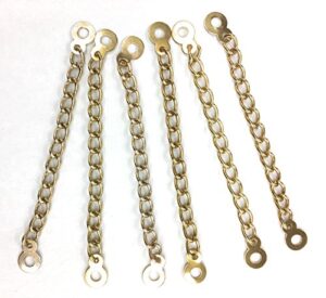 katz trimming / trims unlimited 6 coat hanging chains -gold brass- coat chains -metal coat loops