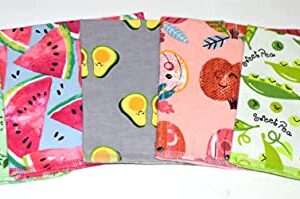 Farmers Market Printed Flannel Paperless Towels 1 Ply 12x12 Inches Set of 5