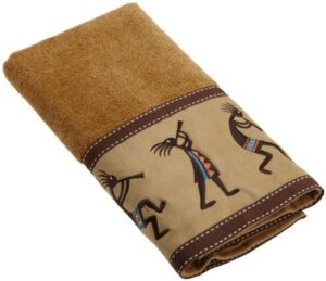 avanti linens 17732nut kokopelli hand towel, nutmeg