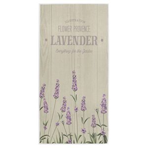 naanle vintage lavender bouquet soft absorbent guest hand towel decor for bathroom, hotel, kitchen, gym and spa(16" x 30")