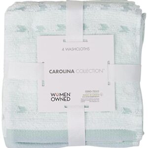 Caro Home 4 Pk Peyton Washcloth Set Wash Cloth Green Multi