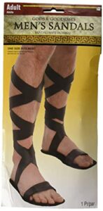 adult roman sandals costume accessory - one size, brown - 2 pcs.