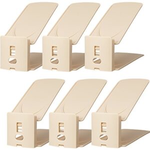 Like-it Shoe Storage, Shoe Holder, Adjustable Height, 3 Pieces, Width 3.9 x Depth 10.8 x Height 3.9-7.3 inches (10 x 27.2 x 10-18.5 cm), Beige, Made in Japan, Space Saving, 2X Storage Capacity