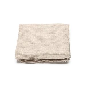 linenme wafer wash cloths, 12"x 12", natural
