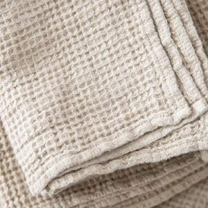 LinenMe Wafer Wash Cloths, 12"x 12", Natural