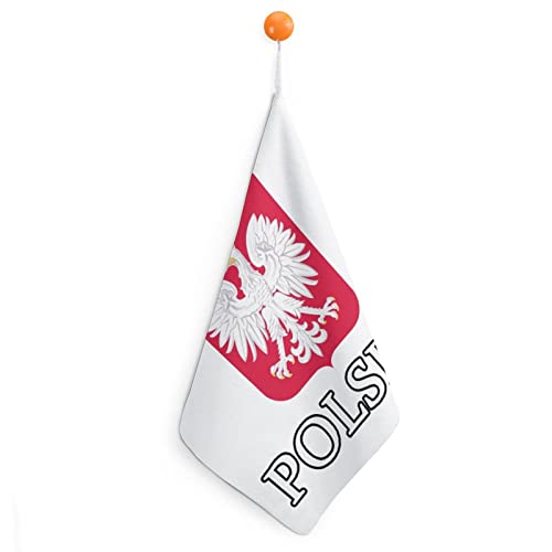 Patriotic Polish Polska Flag Hanging Kitchen Hand Towels Funny Bathroom Printed Cute Soft Decorative