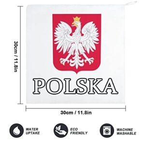 Patriotic Polish Polska Flag Hanging Kitchen Hand Towels Funny Bathroom Printed Cute Soft Decorative