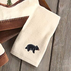 black bear family fingertip towel