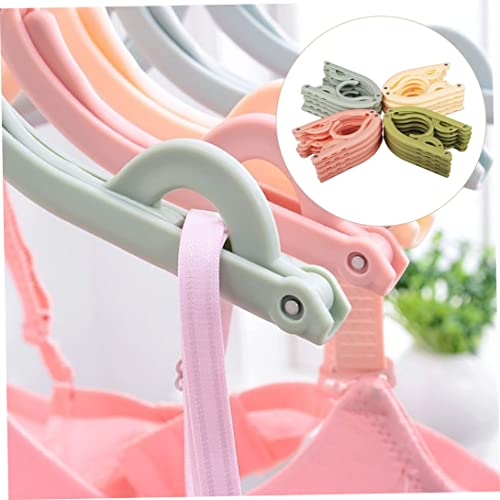 Folding Clothes Hangers 4 Colors, Non-Slip Clothes Hangers, Portable Folding Wall Mounted Drying Rack for Home Hotel Travel Camping 20 Packs