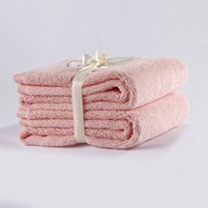 GreenPine 2 Pack Easter Hand Towels Pink Rabbit Tail 100% Cotton Embroidered Premium Luxury Decor Bathroom Decorative Dish Towels Set for Drying, Cleaning, Cooking, Holiday Towels Gift Set 14 "X 29"