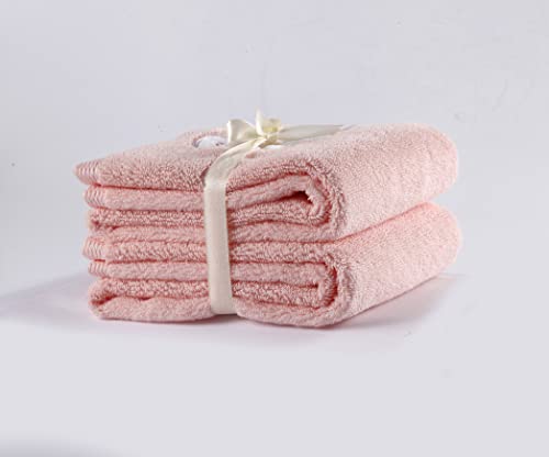 GreenPine 2 Pack Easter Hand Towels Pink Rabbit Tail 100% Cotton Embroidered Premium Luxury Decor Bathroom Decorative Dish Towels Set for Drying, Cleaning, Cooking, Holiday Towels Gift Set 14 "X 29"