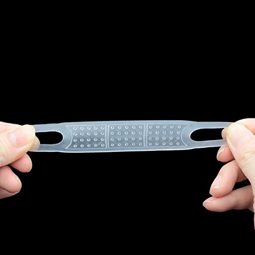 Clothing Hanger Strips ITROLLE 50PCS Clear Non-Slip Rubber Clothing Hanger Grips for Wood and Plastic Hangers Transparent Silicone Grip