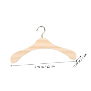 BESPORTBLE Children Hangers Kids Armoire Hanging Racks for Clothes Heavy Duty Short Hangers for Closet Wooden Hangers Dress Hangers Doll Wooden Clothes Hanger 1/3 Bjd Dolls Hanger Baby 10pcs