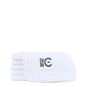 zeus 100% cotton washcloths – super soft & extra absorbent premium face and bath towels (6 pack)