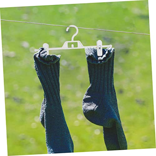 Cabilock 10pcs Stacked Trousers Hanger Trousers Hanger Kids Pants Hangers Metal Clips Heavy Duty Jean Hangers for Closet Clothes Hangers with Clips Laundry Hanger Clothes Drying Rack Metal