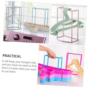 Angoily 3pcs Clothes Storage Rack White Shelf Brackets Hanger Stacker Household Hanger Organizers Storage Artifact Plastic No Punching