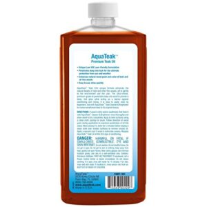AquaTeak Patented 18" Sumba Teak Shower Bench with Shelf & AquaTeak Premium Teak Oil