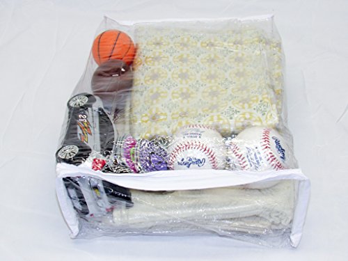 Fba Clear Vinyl Zippered Sweater Clothing Storage Bag 11 x 15 x 4 Set of 10