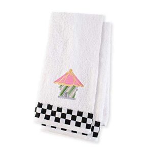 mackenzie-childs birdhouse hand towel - set of 2